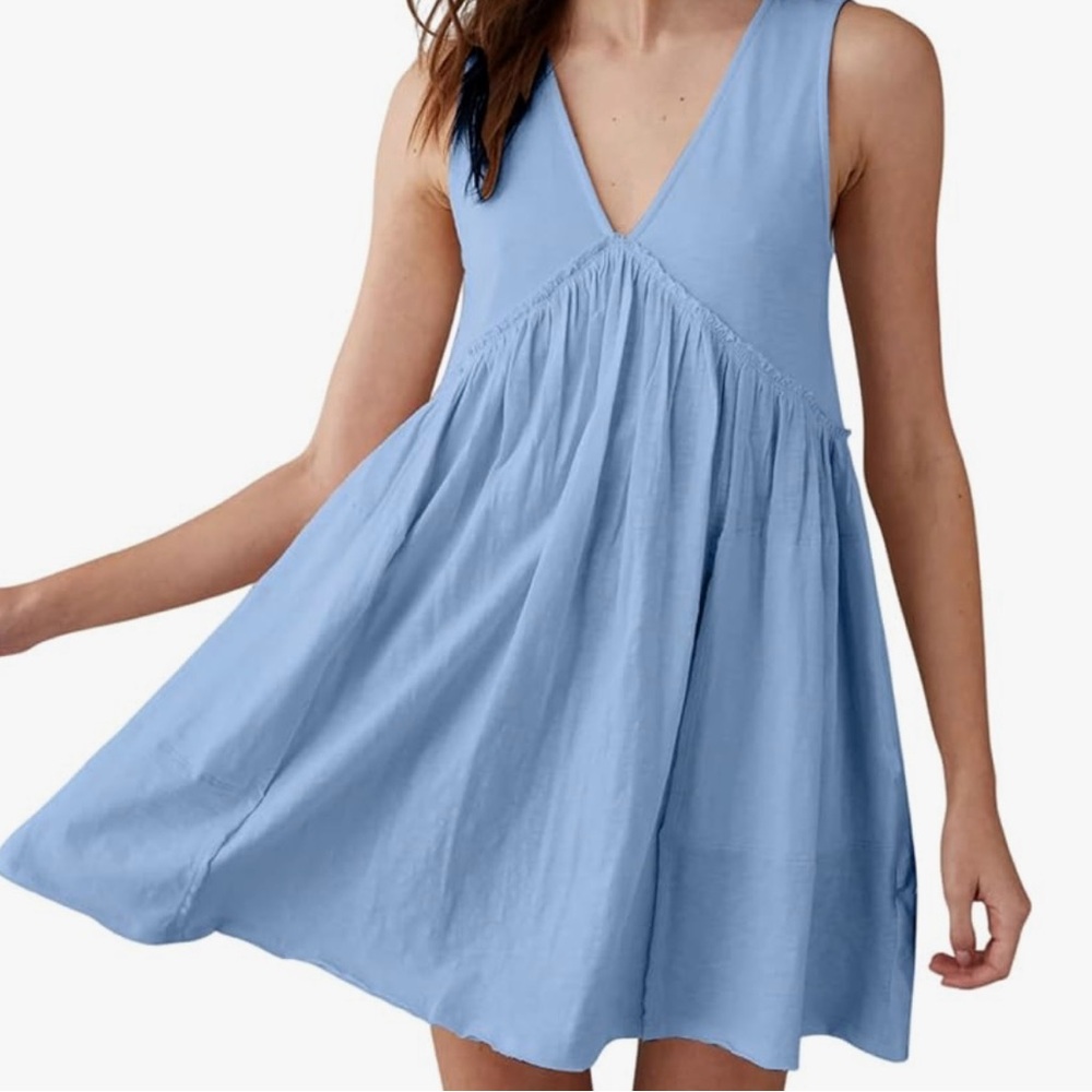 Light Blue Sleeveless jersey dress